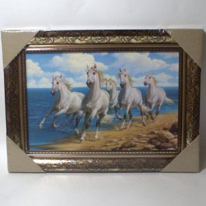 Картина Табун белых лошадей