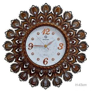 Часы настенные Haishi Перья павлина